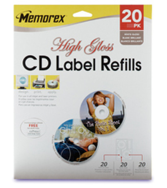 Memorex White CD Labels