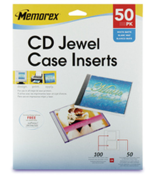 Memorex Jewel Case Inserts фотобумага
