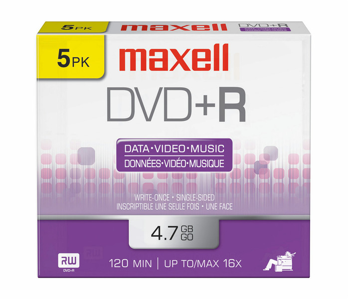 Maxell 639002 4.7GB DVD+R 5pc(s) blank DVD