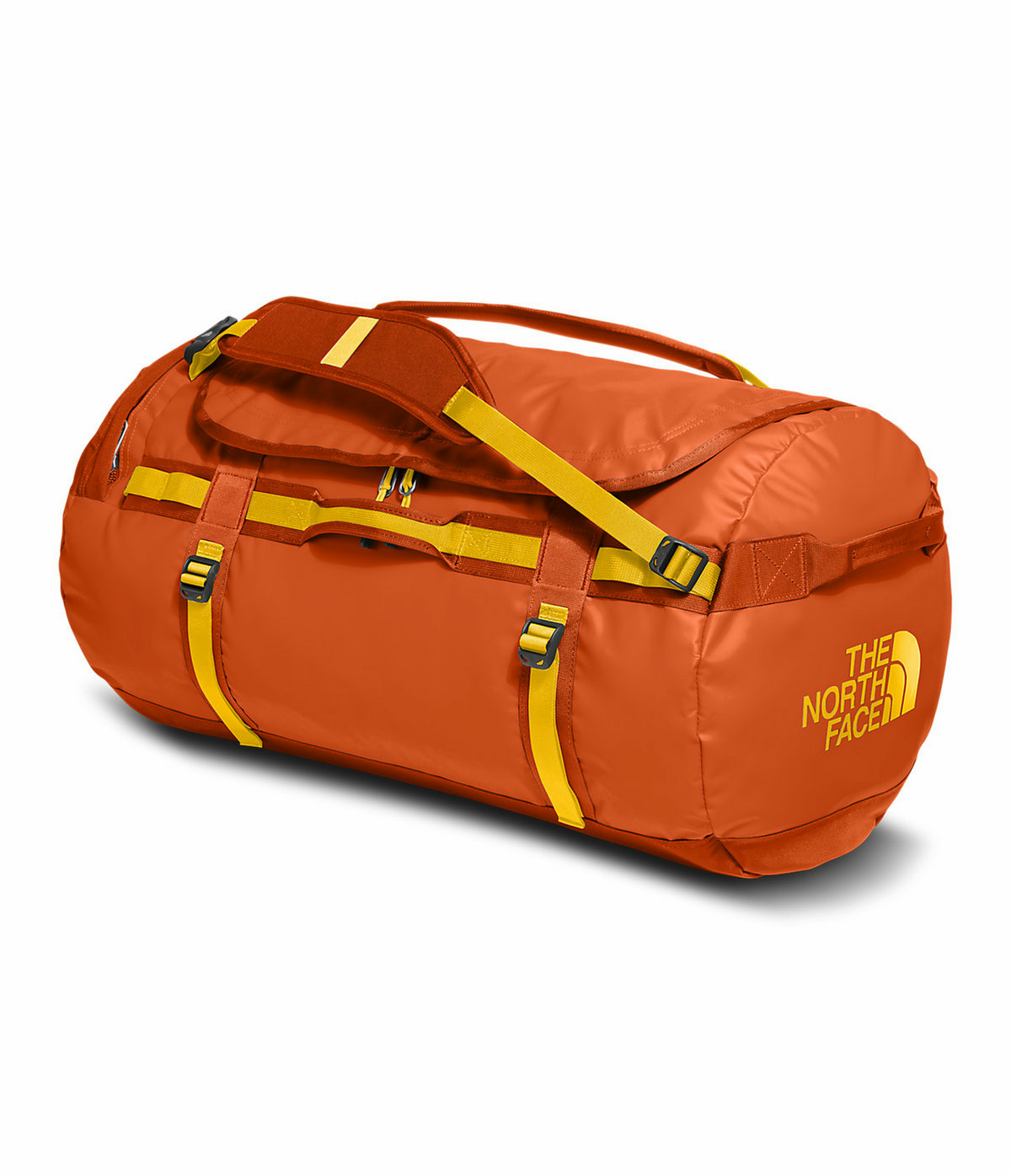 north face orange duffel bag