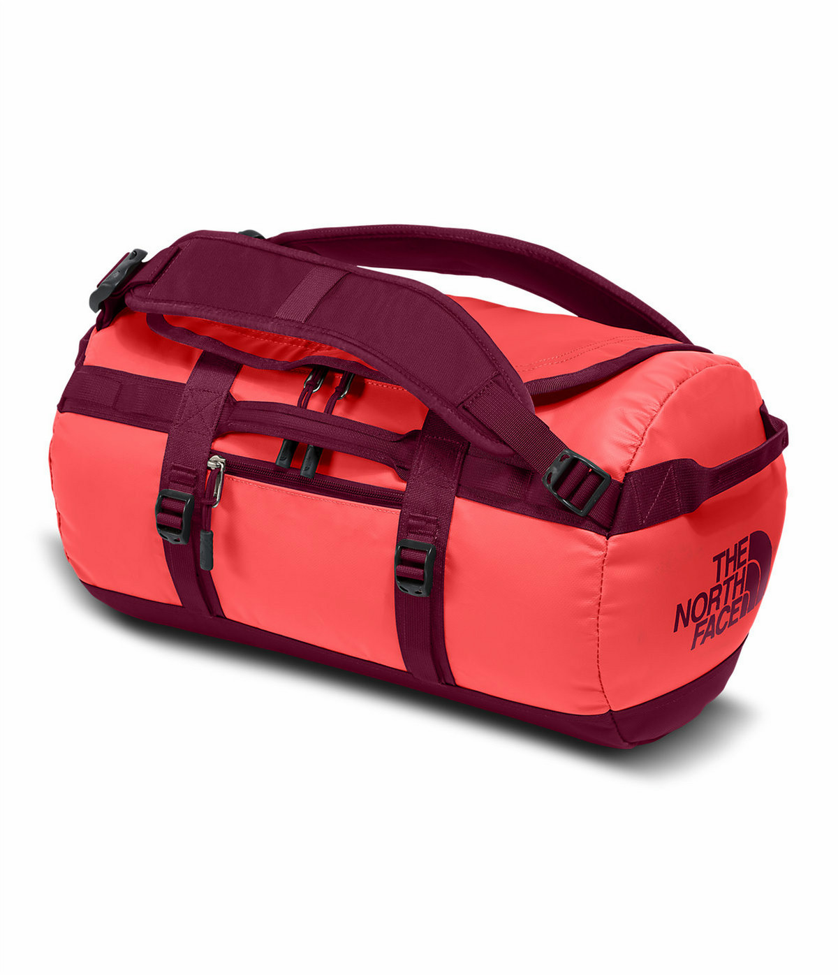 north face duffel bag red